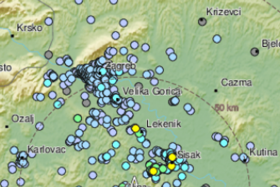 DVA NOVA ZEMLJOTRESA U HRVATSKOJ Na području Banije potresi u razmaku od deset minuta