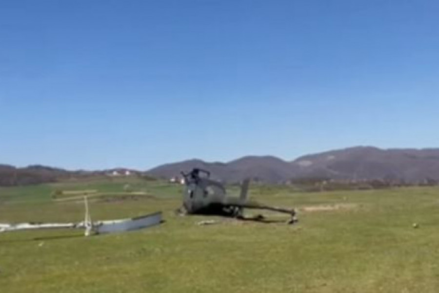 NEZGODA NA POLIGONU: Helikopter oružanih snaga BiH se prevrnuo na tlu