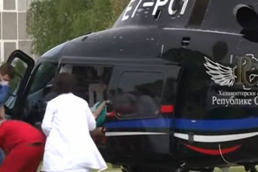 BEBA SE VRATILA KUĆI: Dete transportovano helikopterom iz Beograda u Trebinje